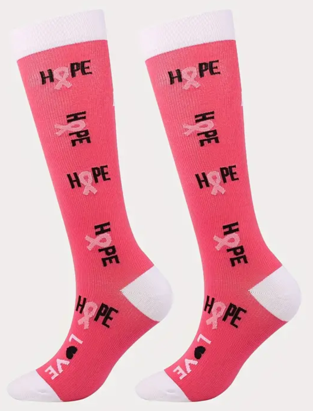 Breast Cancer Awareness Compression Socks