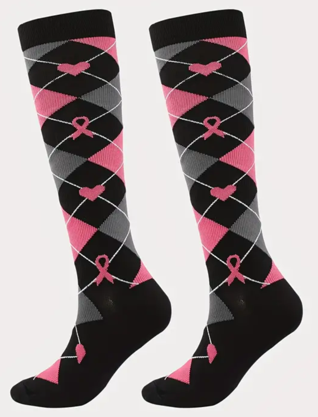 Breast Cancer Awareness Compression Socks